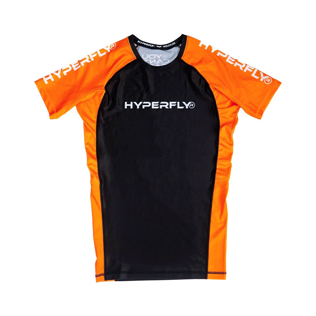 Junior CyberFly Ranked Rash Guard No Gi - Rash Guard Hyperfly Orange Junior X Small
