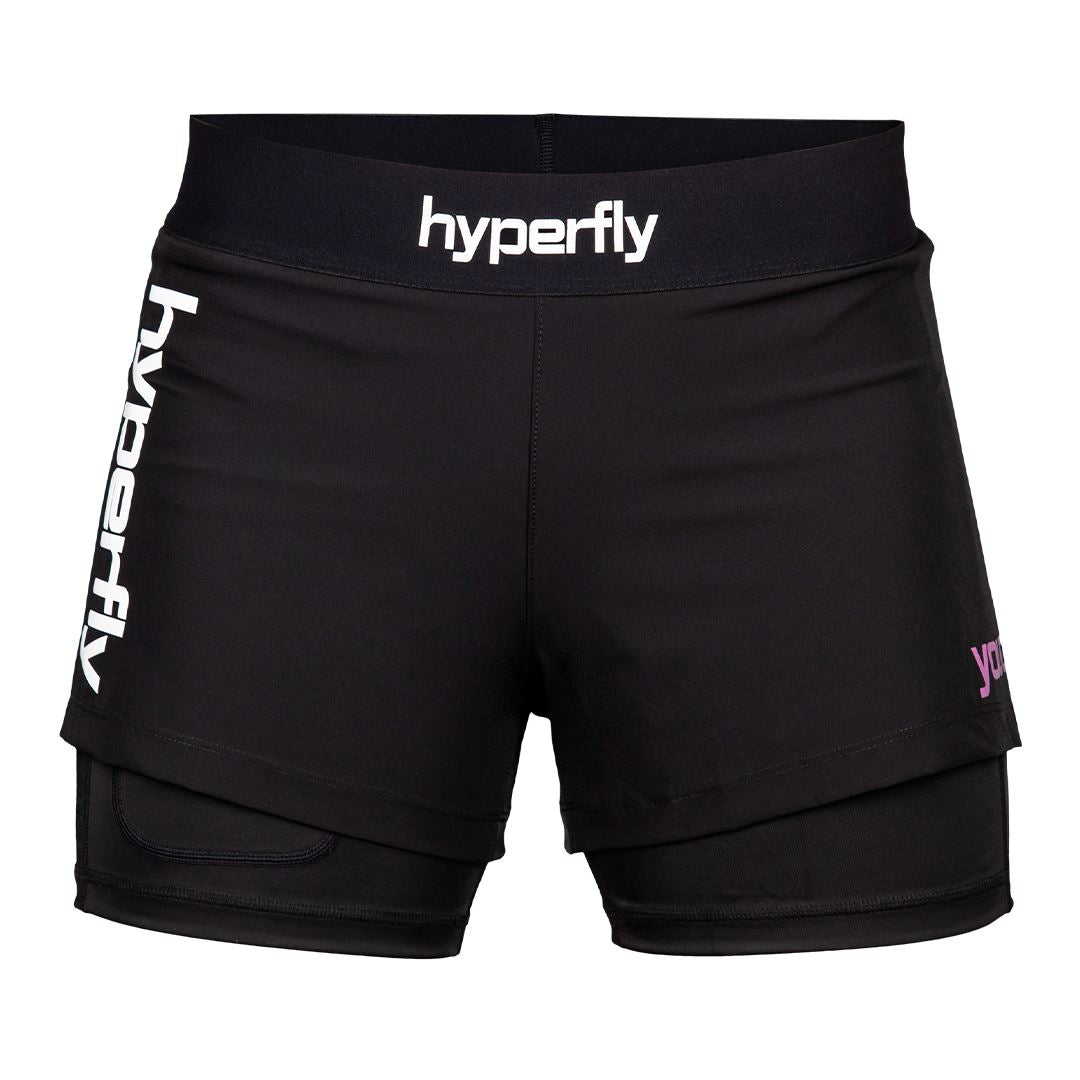 FlyGirl Combat Shorts No Gi - Bottoms Hyperfly Black X Small 