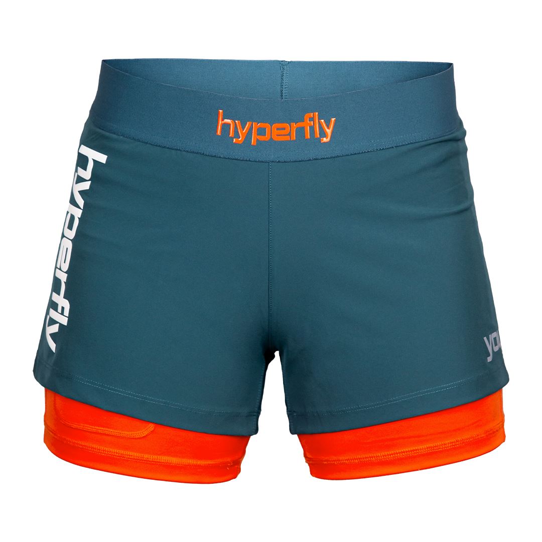 FlyGirl Combat Shorts No Gi - Bottoms Hyperfly Verdigris X Small 