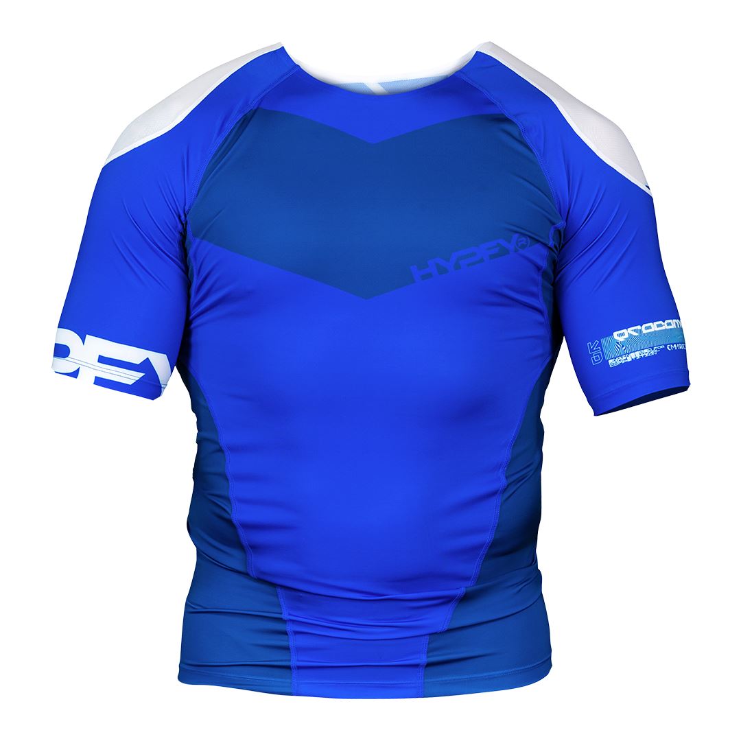 ProComp Edge Ranked Rash Guard No Gi - Rash Guard Hyperfly Short Sleeve Blue X Small