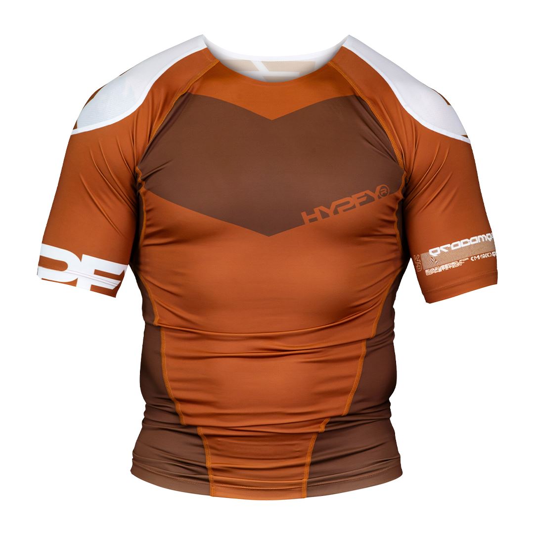 ProComp Edge Ranked Rash Guard No Gi - Rash Guard Hyperfly Short Sleeve Brown X Small